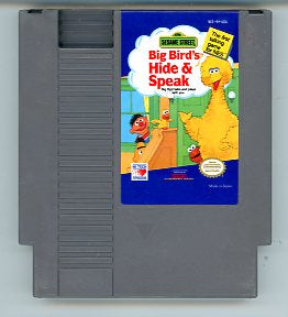 1990 Sesame Street: Big Bird's Hide and Speak NES Video Game Cartridge