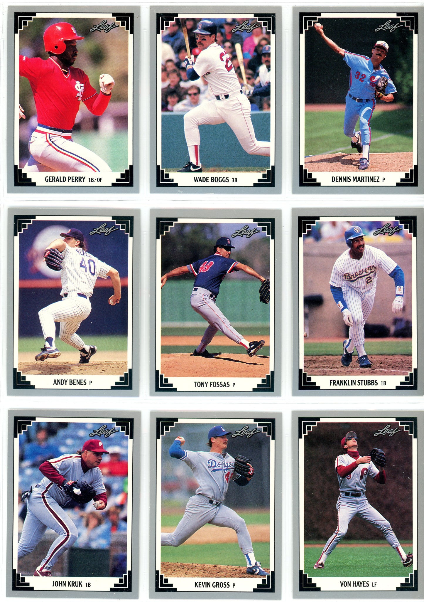 1991 Leaf MLB Baseball Complete Set (528 Cards) + Gold Leaf Rookies (26 Cards)