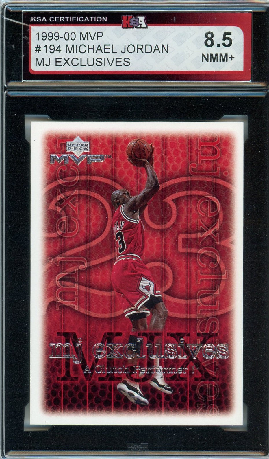 1999/00 UD MVP MJX Michael Jordan Graded Card #194 KSA 8.5