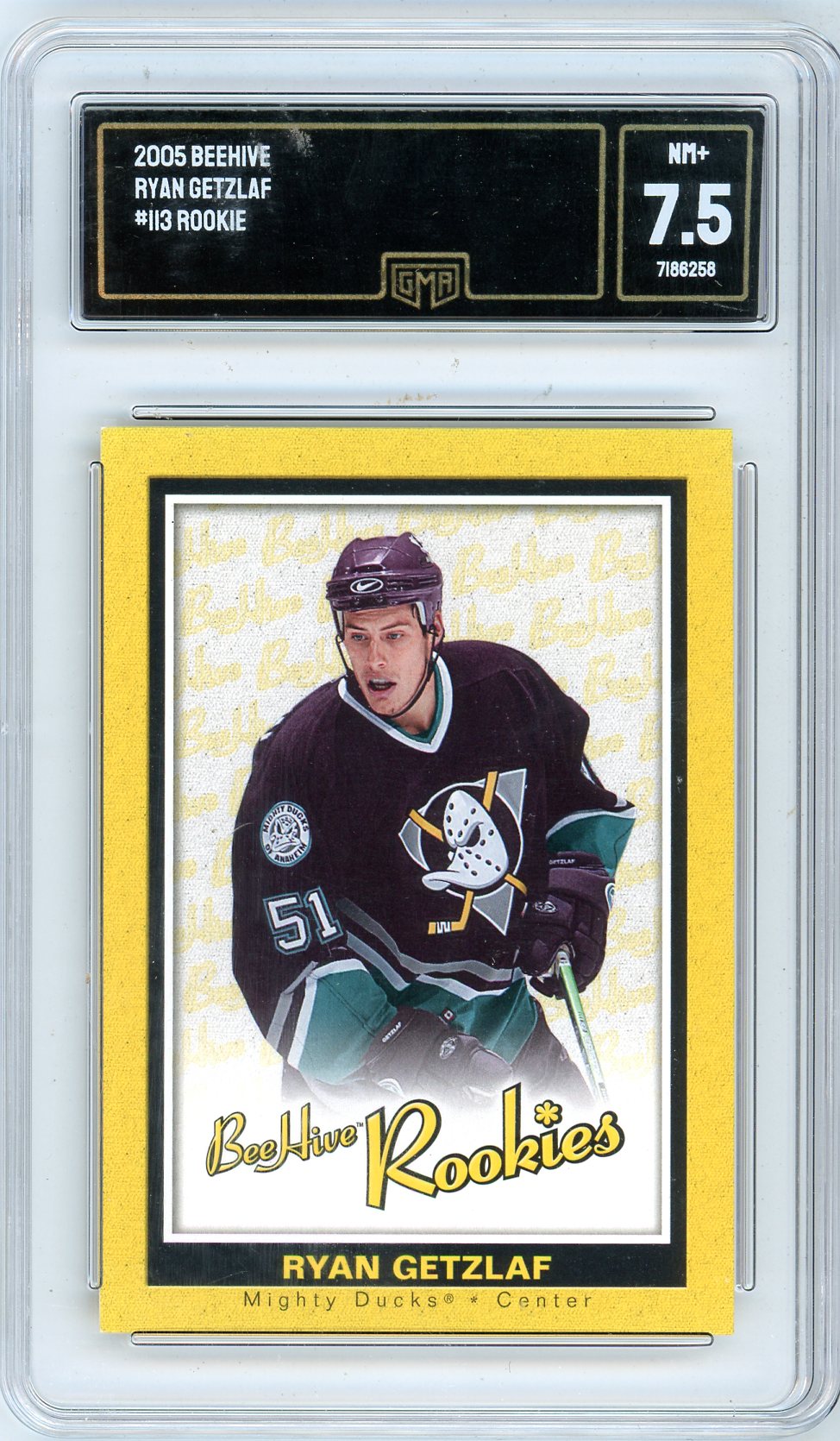 2005 Beehive Ryan Getzlaf Graded Rookie Card #113 GMA 7.5