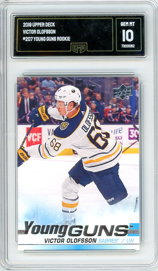 2019 Upper Deck Victor Olofsson Graded Rookie Card #207 GMA 10