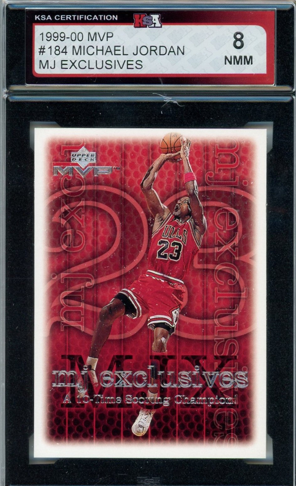 1999/00 UD MVP MJX Michael Jordan Graded Card #184 KSA 8