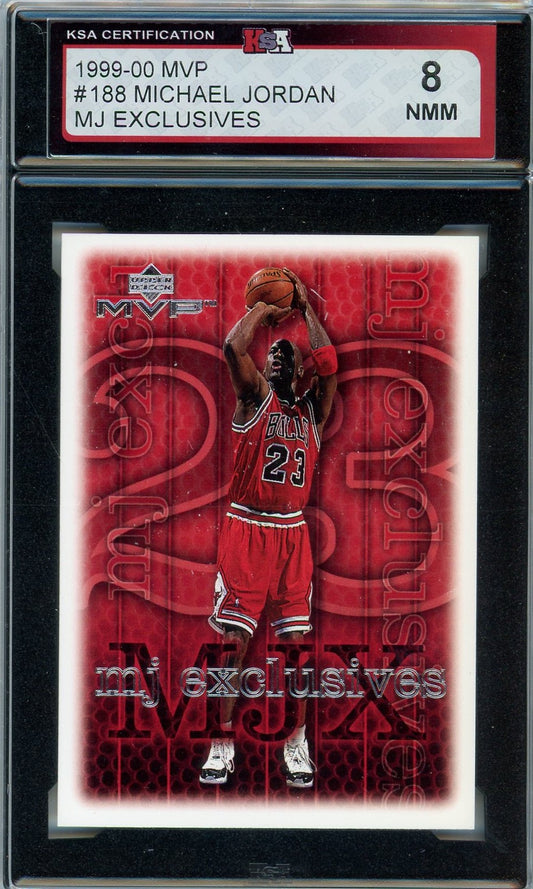 1999/00 UD MVP MJX Michael Jordan Graded Card #188 KSA 8