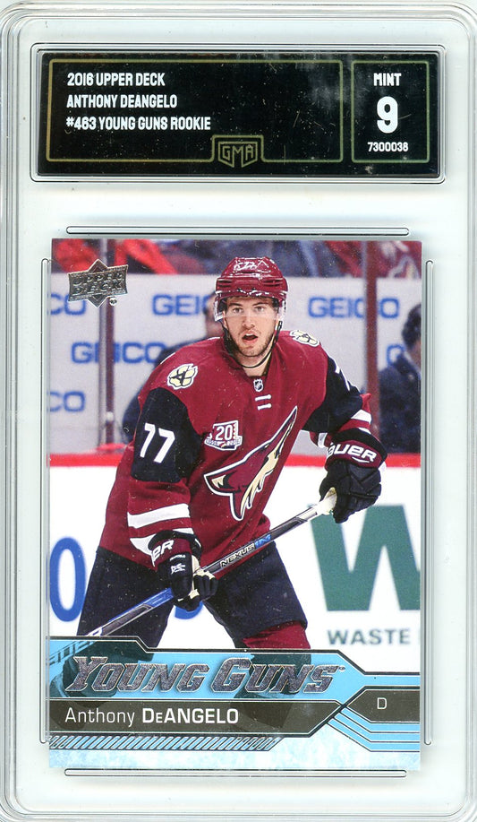 2018 Upper Deck Anthony Deangelo Graded Rookie Card #483 GMA 9