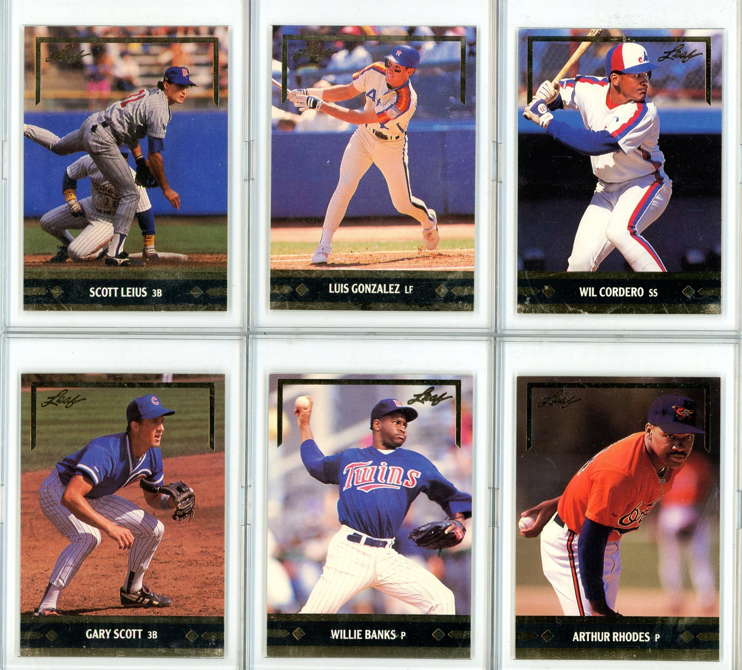 1991 Leaf MLB Baseball Complete Set (528 Cards) + Gold Leaf Rookies (26 Cards)