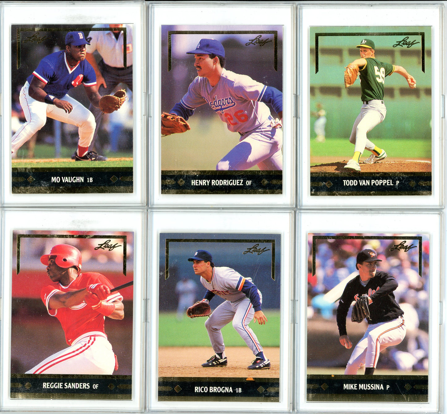 1991 Leaf MLB Baseball Complete Set (528 Cards) + Gold Leaf Rookies (26 Cards)