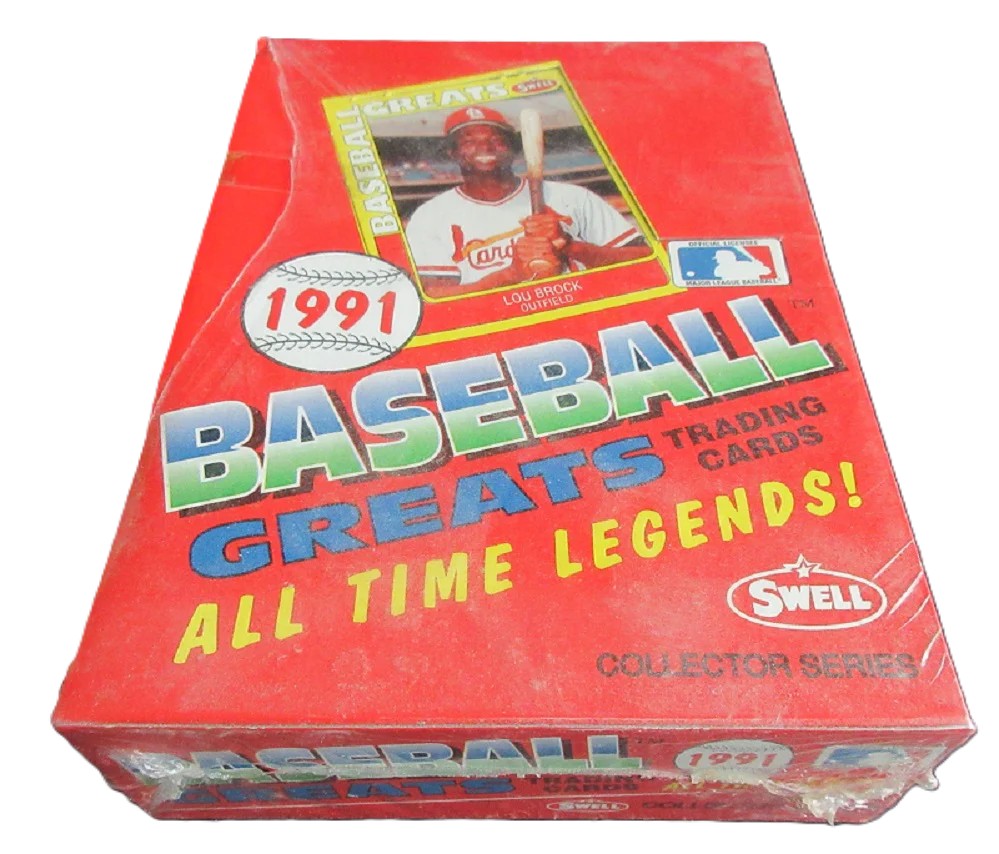 1991 Swell Baseball Greats MLB Baseball Card Wax Box (36 Packs)