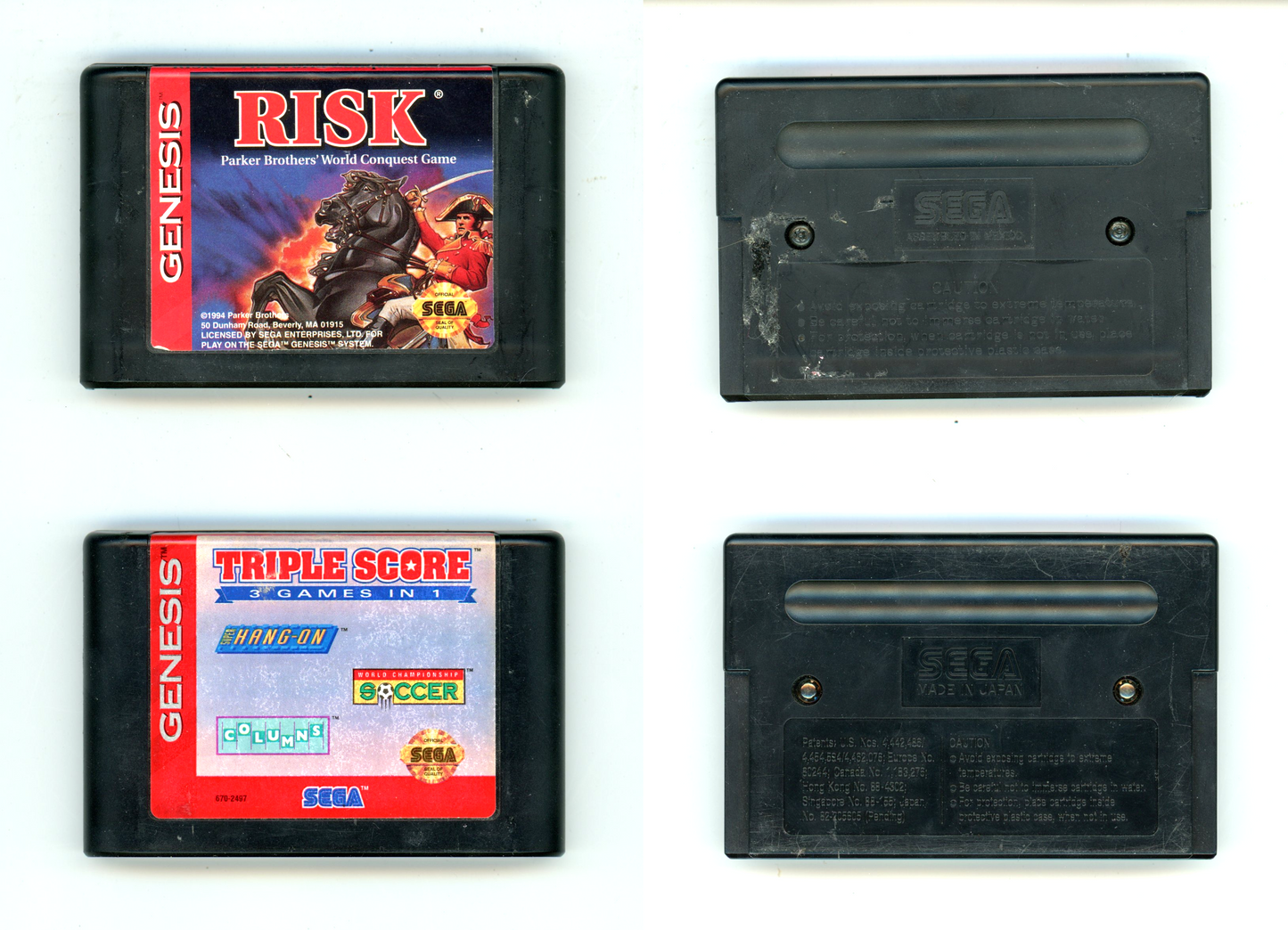 Sega Genesis Vintage Video Game Console Bundle + 6 Games