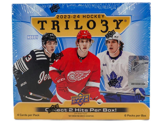 2023/24 Upper Deck Trilogy Hockey Cards Hobby Box (6 Packs) Possible Bedard Autograph