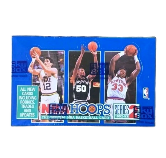 1992-93 SkyBox NBA Hoops Series 2 Basketball Hobby Box - Factory Sealed Shaq Rookie
