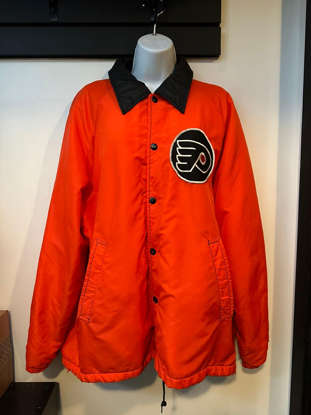 1970s Vintage Philadelphia Flyers Coach/Trainer Jacket — Made in USA — Ayerjak J.C. Penney