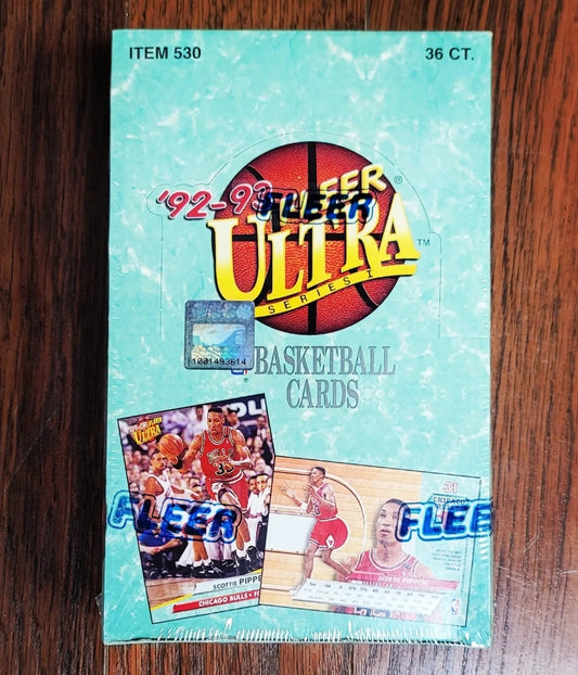 1992/93 Fleer Ultra Series One NBA Basketball Trading Cards Box (36 Packs)