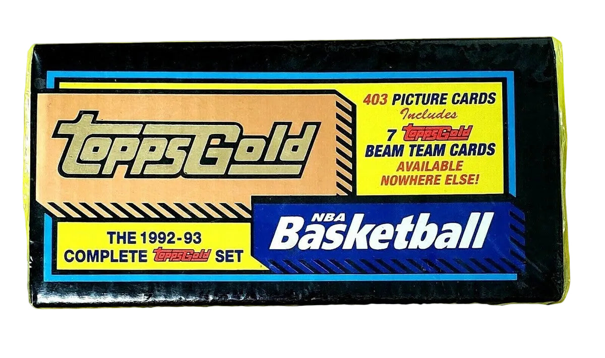 1992/93 Topps Gold Basketball Factory Sealed Complete Set Shaq Rookie, Michael Jordan (403 Cards + Beam Team)