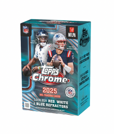 2025 Topps Chrome Football Blaster Value Box Sealed (28 Cards)