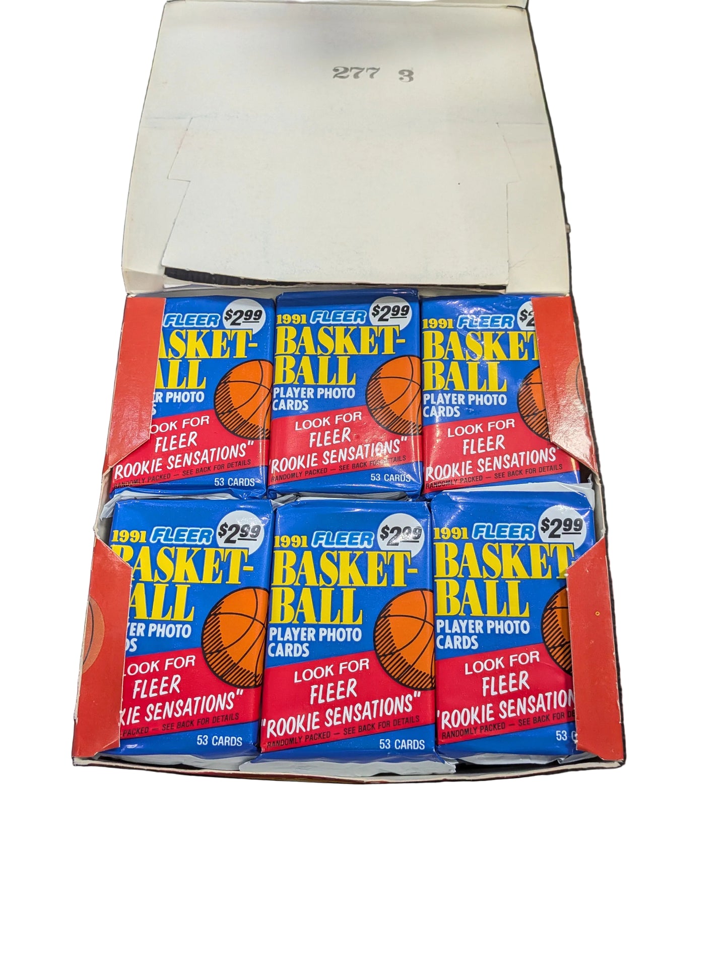 1991/92 Fleer Basketball Cards Cello Fat Pack Box (24 Packs) Michael Jordan