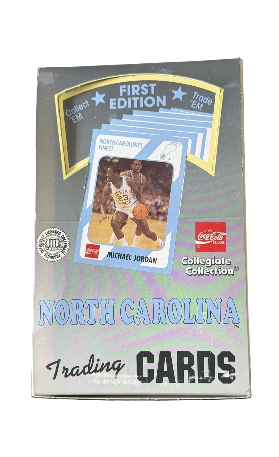1989 Collegiate Collection North Carolina's Finest Basketball Wax Box (36 Unopened Packs) Michael Jordan