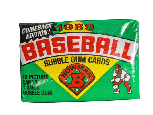 1989 Bowman Baseball Cards Wax Pack (12 Cards) Possible Ken Griffey Jr Rookie