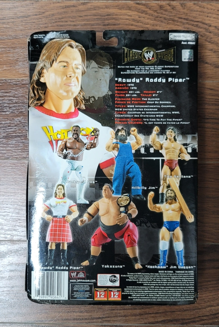 Jakks WWF WWE Classic Wrestling Superstars Figure Rowdy Roddy Piper