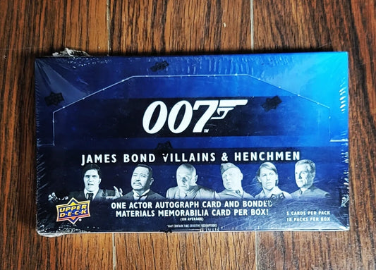 2021 Upper Deck James Bond 007 Villains & Henchmen Trading Cards Hobby Box (18 Packs)