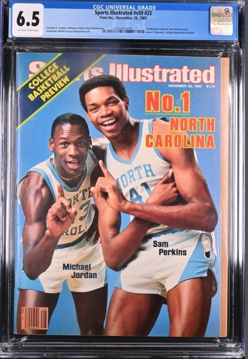 1983 Sports Illustrated Magazine 1st Michael Jordan Rookie Cover Newsstand Edition CGC 6.5