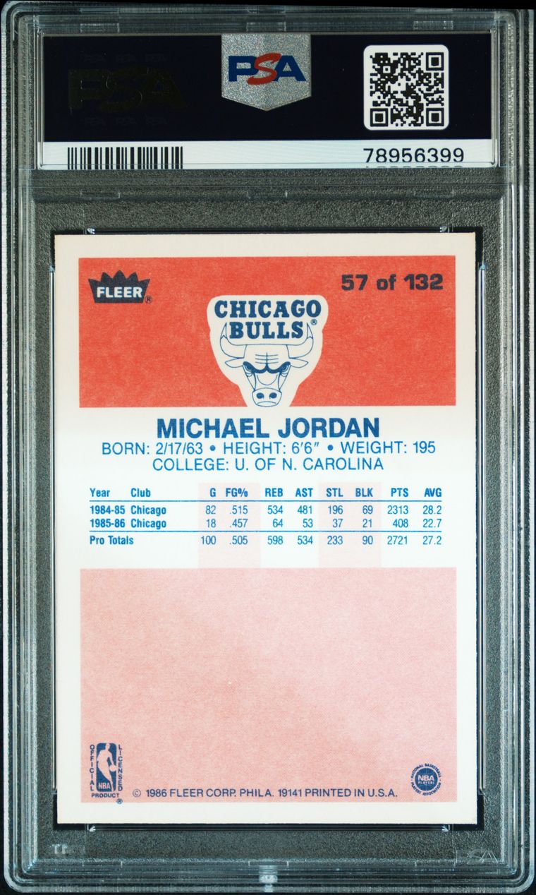 1986 Fleer Basketball Complete Set (132 Cards) Including PSA 8 Michael Jordan Rookie