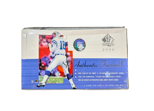 2000 SP Authentic Football Hobby Box Sealed Possible Tom Brady Rookie Auto (24 Packs)