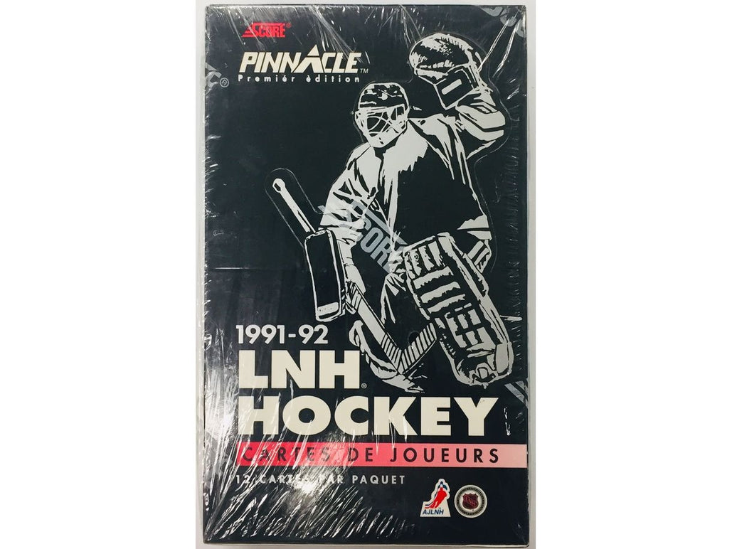 1991/92 Score Pinnacle Premier Edition NHL Hockey Card Wax Box (36 Packs) Rare French Edition