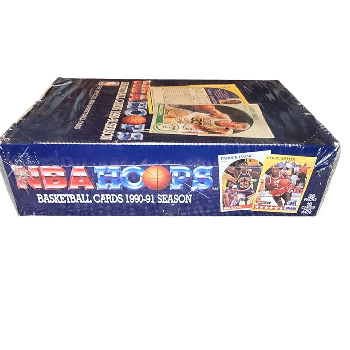 1990/91 NBA Hoops Basketball Cards Series 1 Wax Box (36 Packs) – Factory Sealed (Partial Tear On Seal)