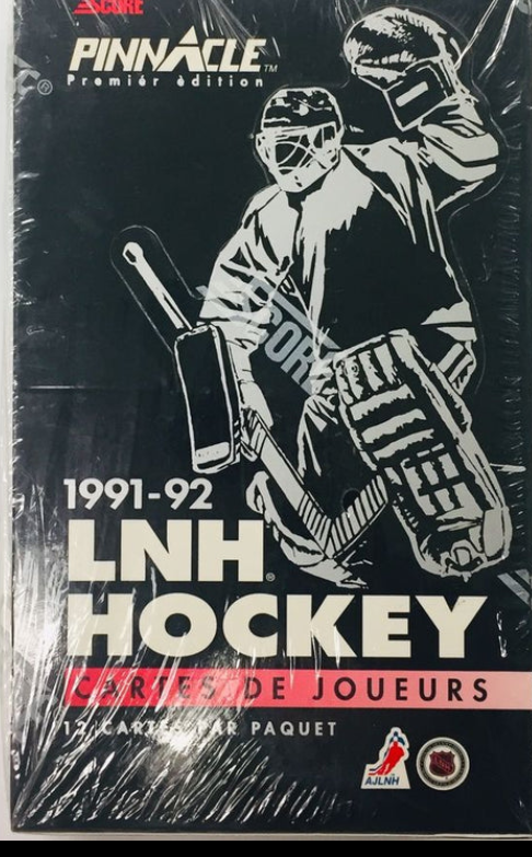 1991/92 Score Pinnacle Premier Edition NHL Hockey Card Wax Box (36 Packs) Rare French Edition