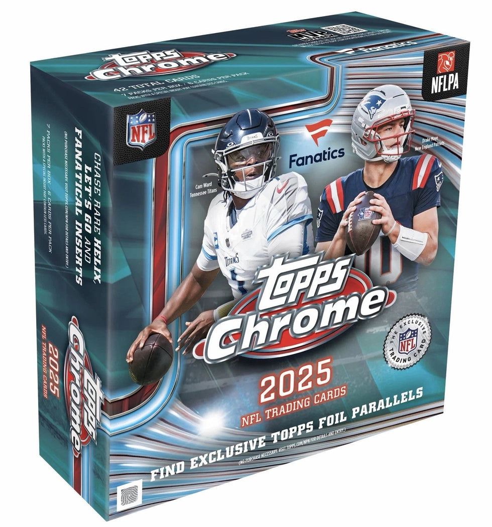 2025 Topps Chrome Football Blaster Mega Box Sealed (7 Packs)