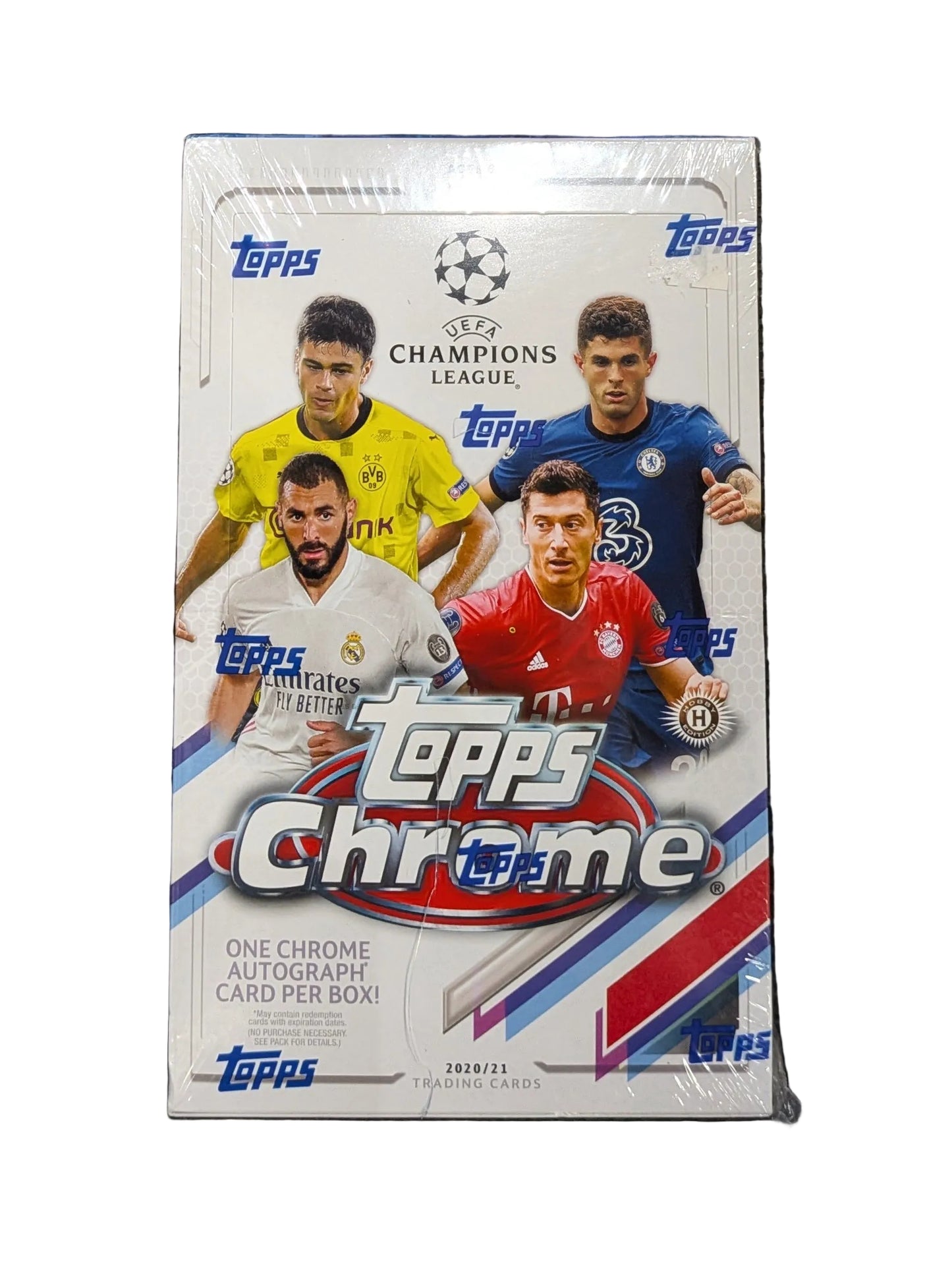 2020/21 Topps Chrome UEFA Champions League Soccer Hobby Box - Factory Sealed (18 Packs)