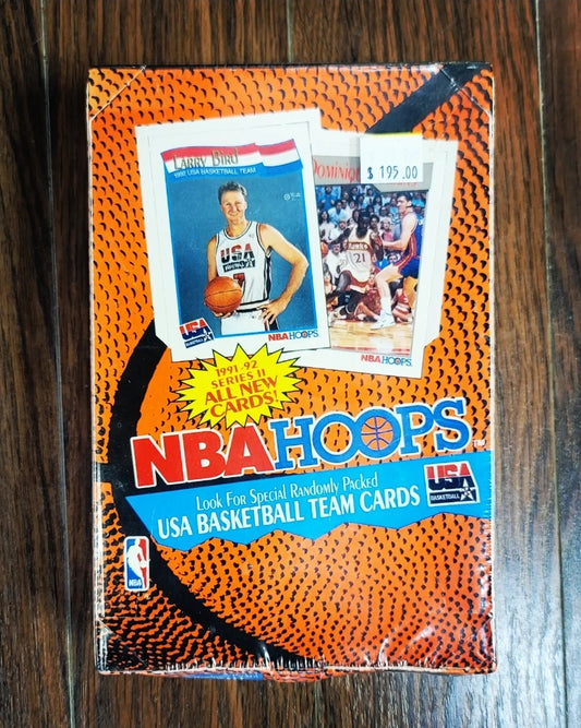 1991/92 Hoops Series 2 Basketball Wax Box (Includes USA Dream Team Cards)