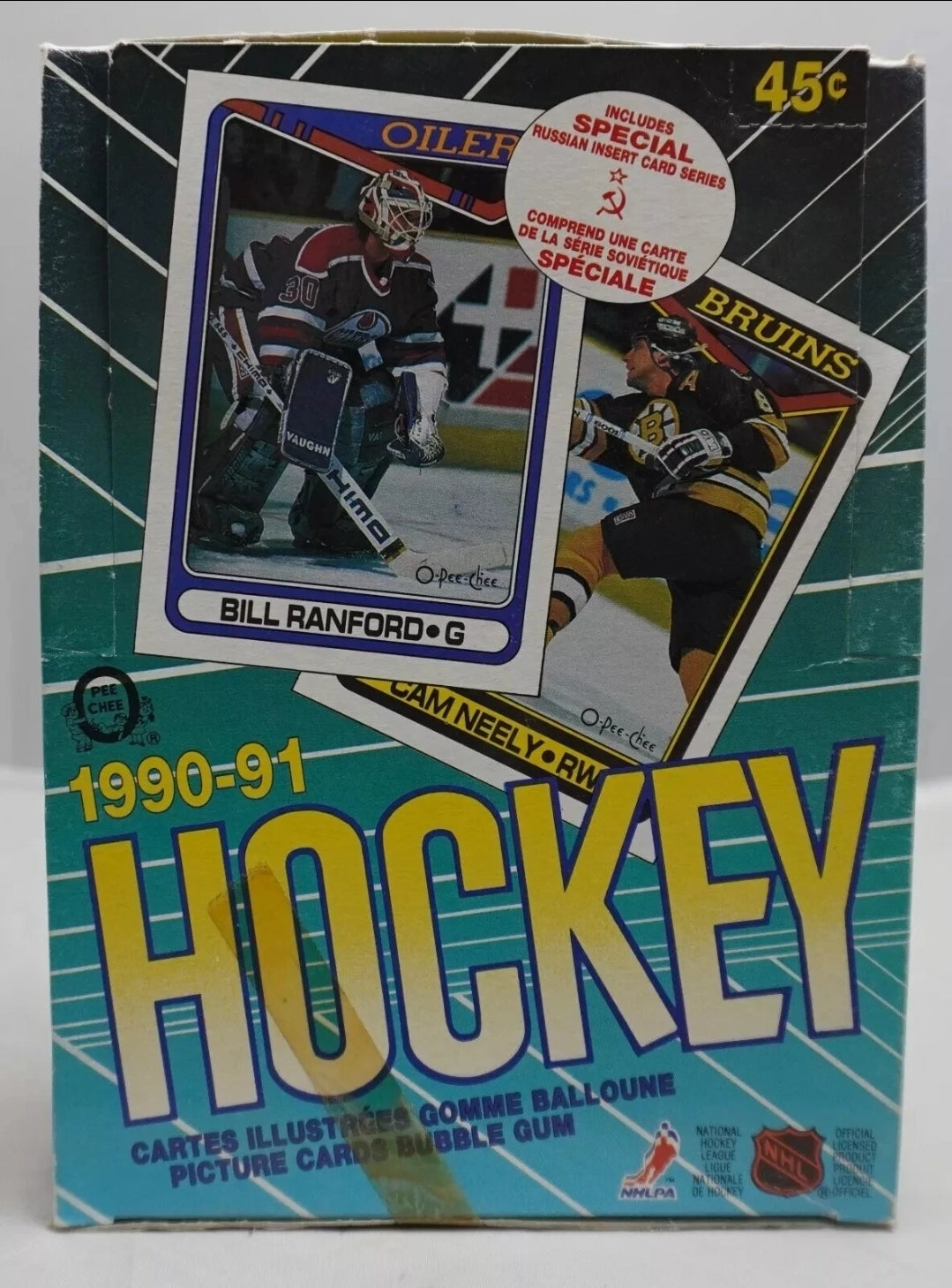 1990/91 OPC O-Pee-Chee NHL Hockey Wax Box (36 Packs) Federov Rookie
