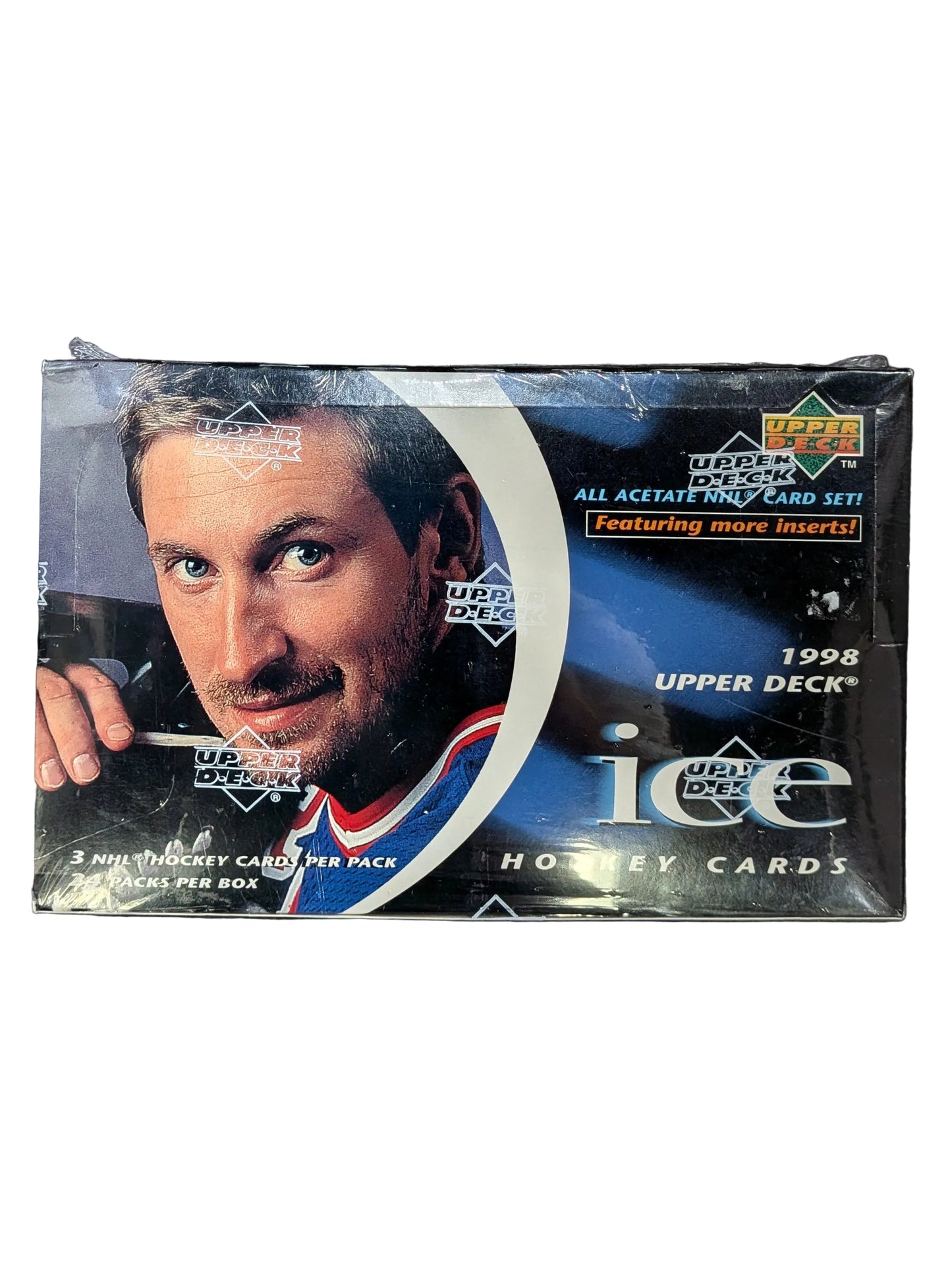 1998 Upper Deck ICE Hockey Cards Hobby Box (24 Packs) Look For Gretzky Chase Cards Factory Sealed