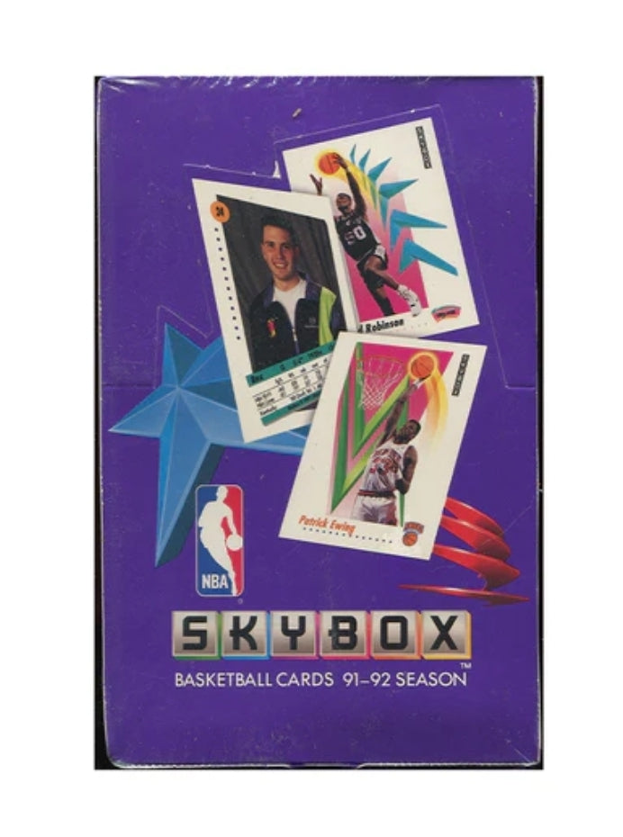 1991/92 Skybox NBA Basketball Card Hobby Box (36 Packs) Sealed