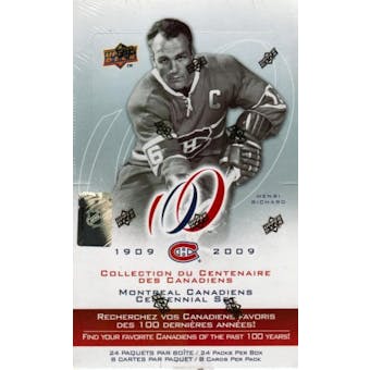 2009 Upper Deck Montreal Canadiens Centennial Set Hobby Box (24 Packs) Sealed