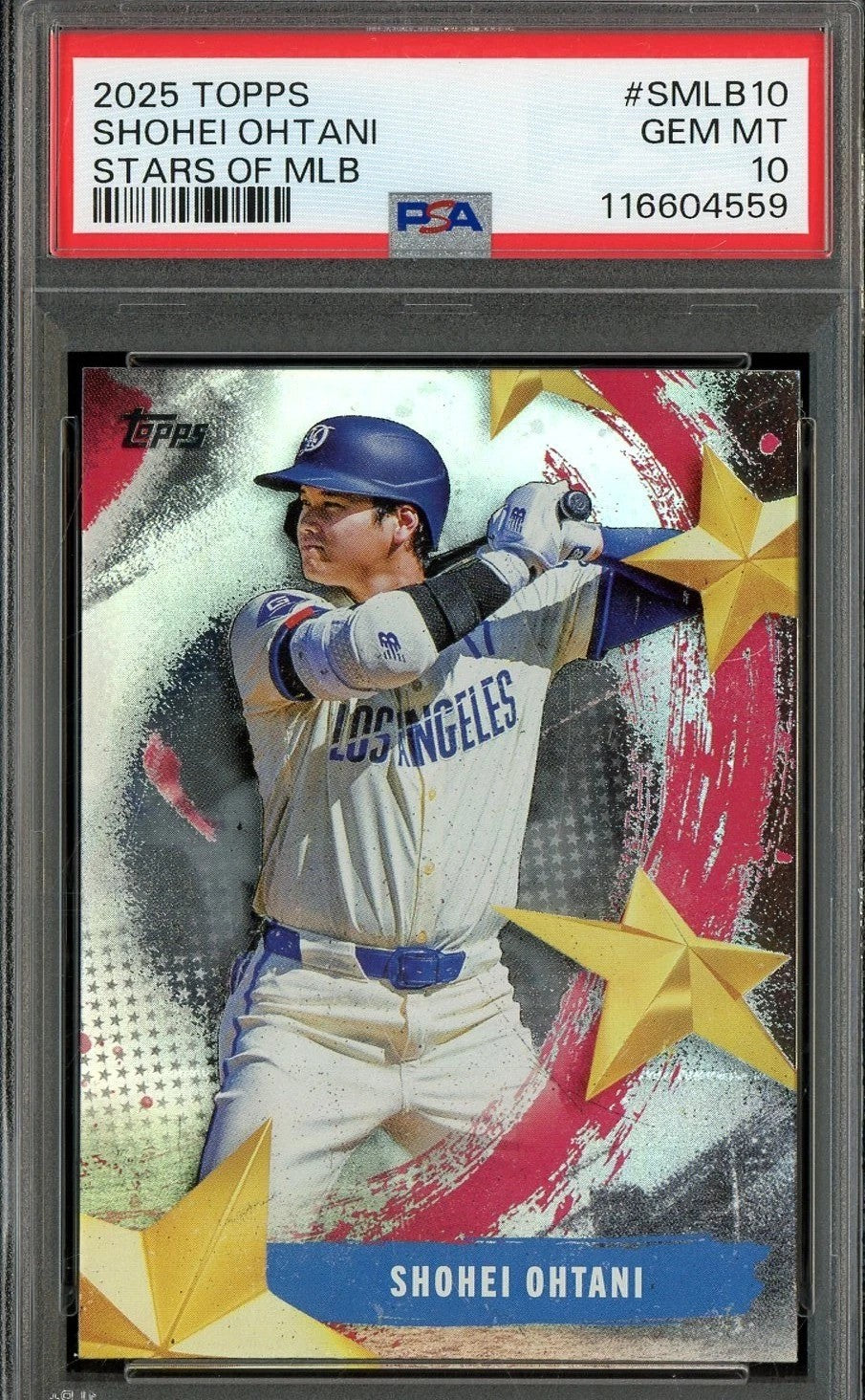 2025 Topps Stars of MLB Shohei Ohtani Rare Insert Card #SMLB10 PSA 10