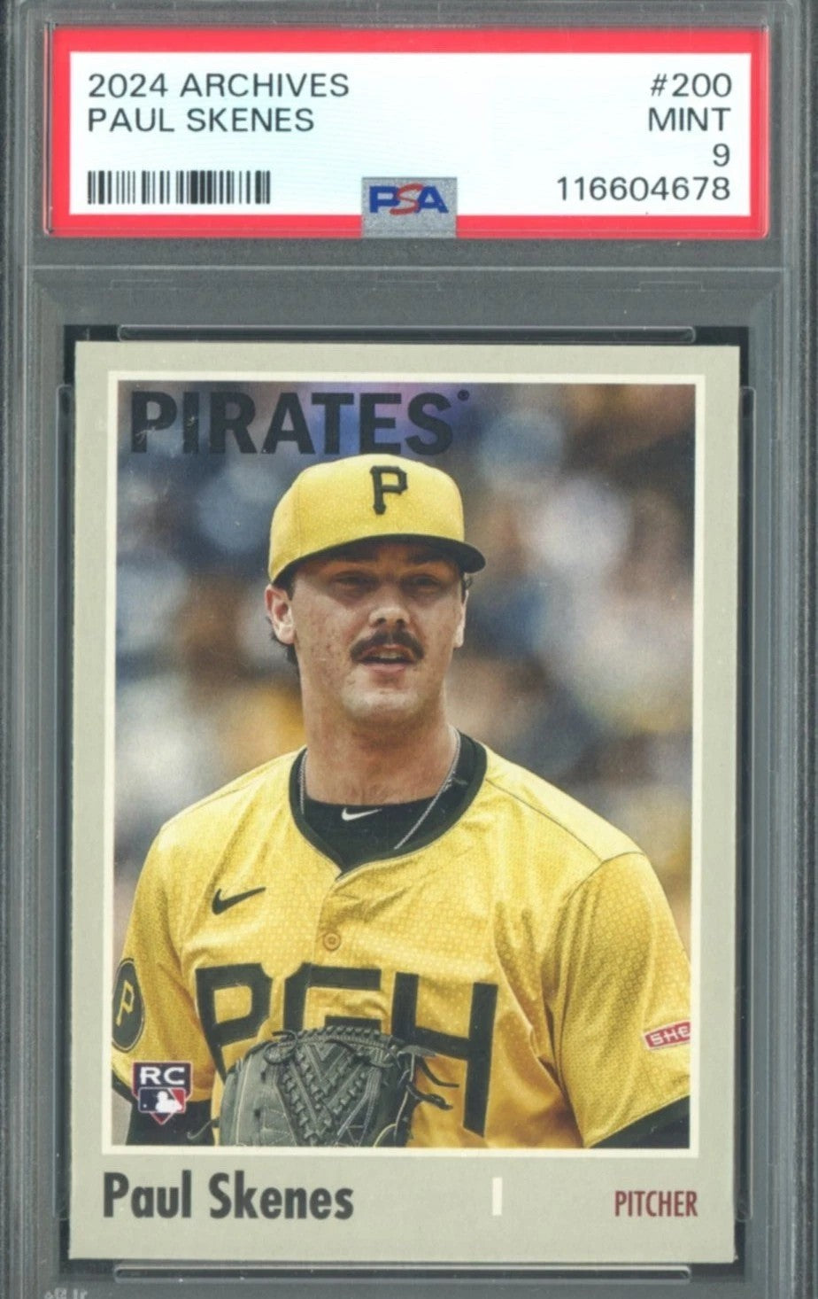 2024 Topps Archives Paul Skenes Graded Rookie Card #200 PSA 9