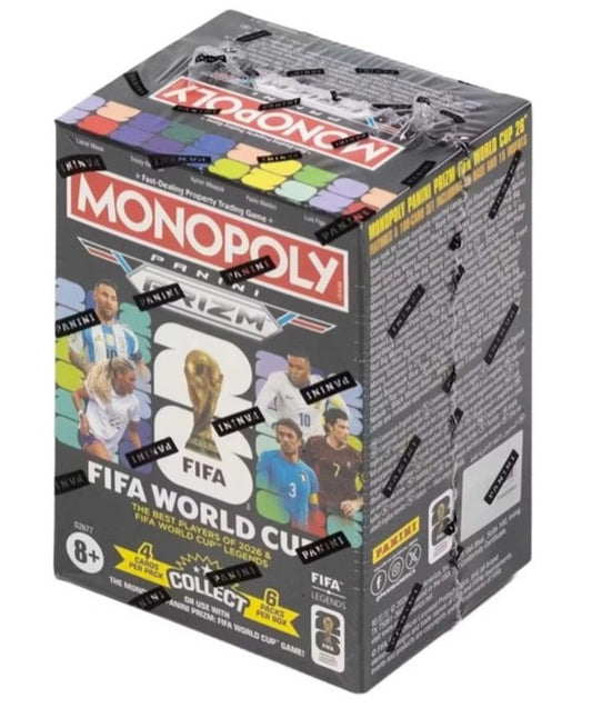 2026 Panini Prizm Monopoly FIFA World Cup Soccer Card Blaster Box (6 Packs) Sealed