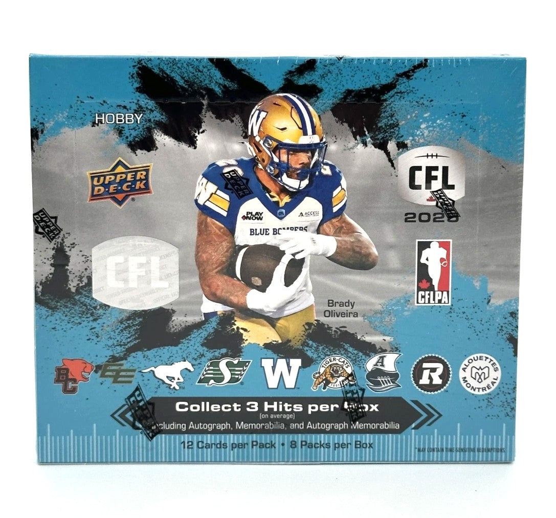 2025 Upper Deck CFL Football Hobby Box (8 Packs) Sealed
