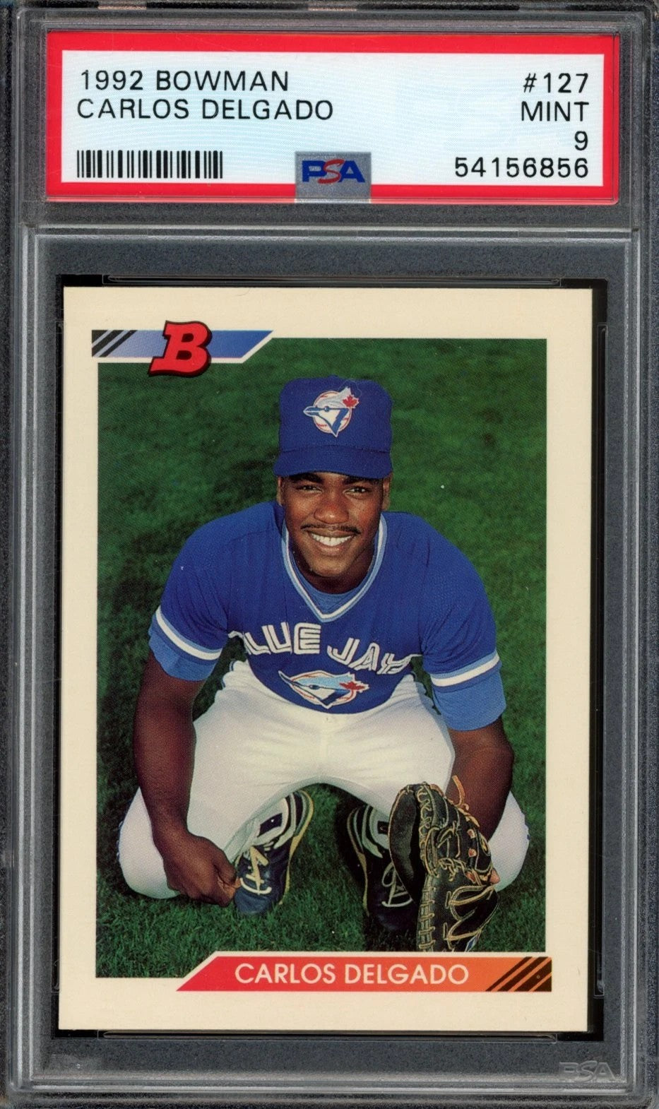 1992 Bowman Carlos Delgado Graded Rookie Card #127 PSA 9