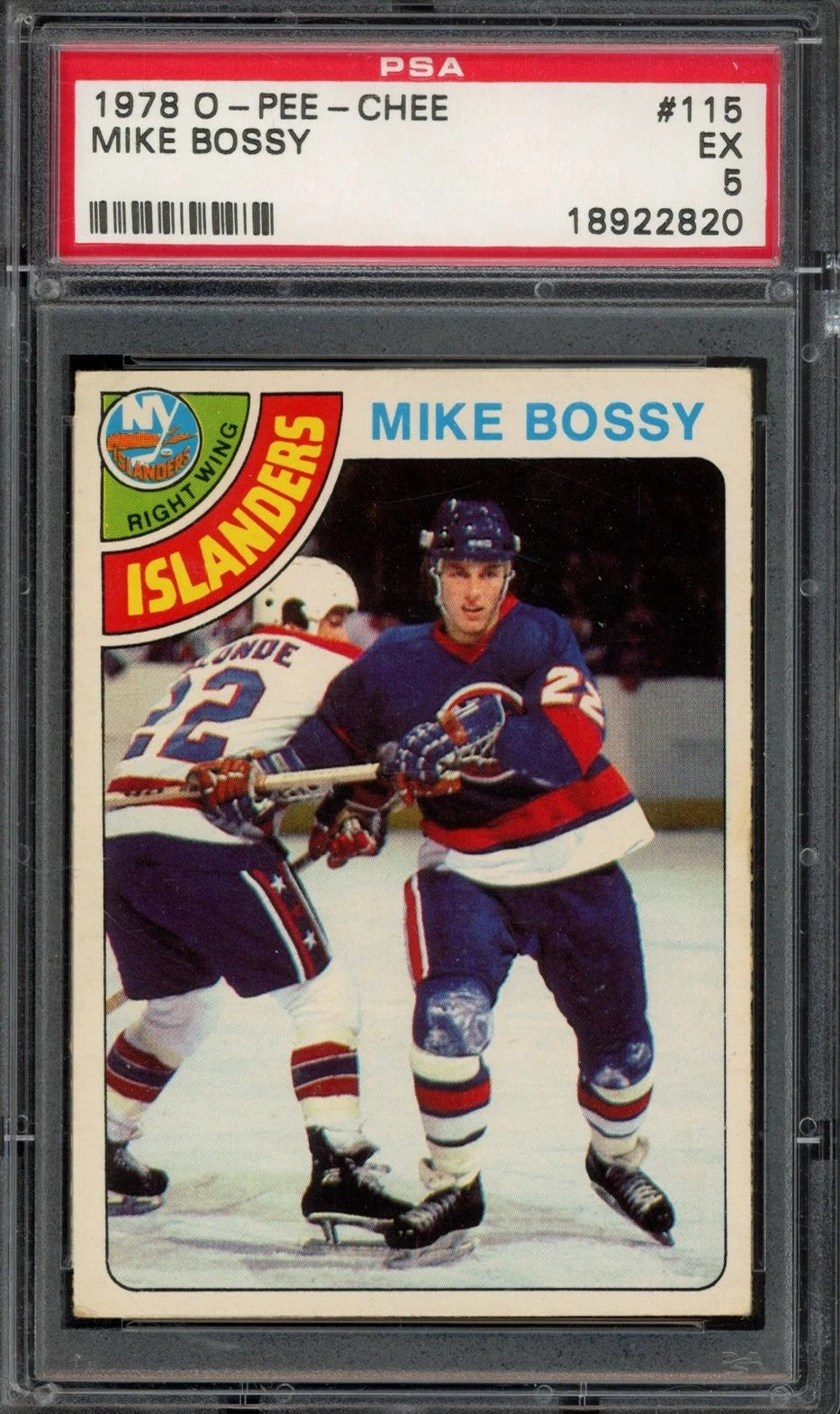 1978 OPC O-Pee-Chee #115 Mike Bossy Rookie Card PSA 5