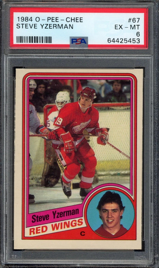 1984 OPC O-Pee-Chee Steve Yzerman Graded Rookie Card #67 PSA 6