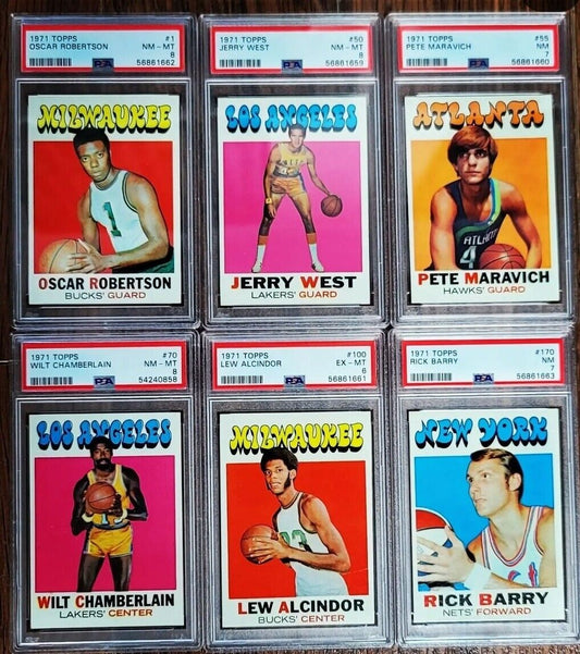 1971/72 Topps Basketball Complete Set PSA High Grade (233 Cards) Near Perfect
