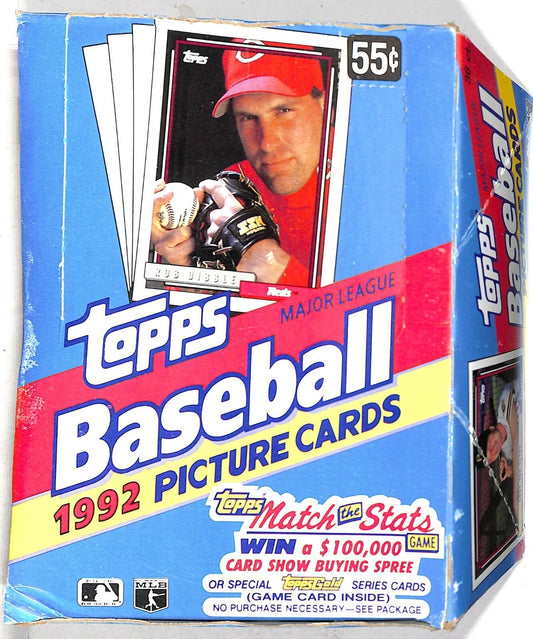 1992 Topps Baseball Wax Box (36 Packs) Gold Card In Every Pack