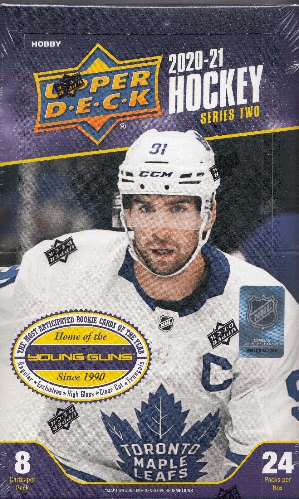 2020/21 Upper Deck NHL Hockey Series Two Hobby Box (24 Packs) Sealed