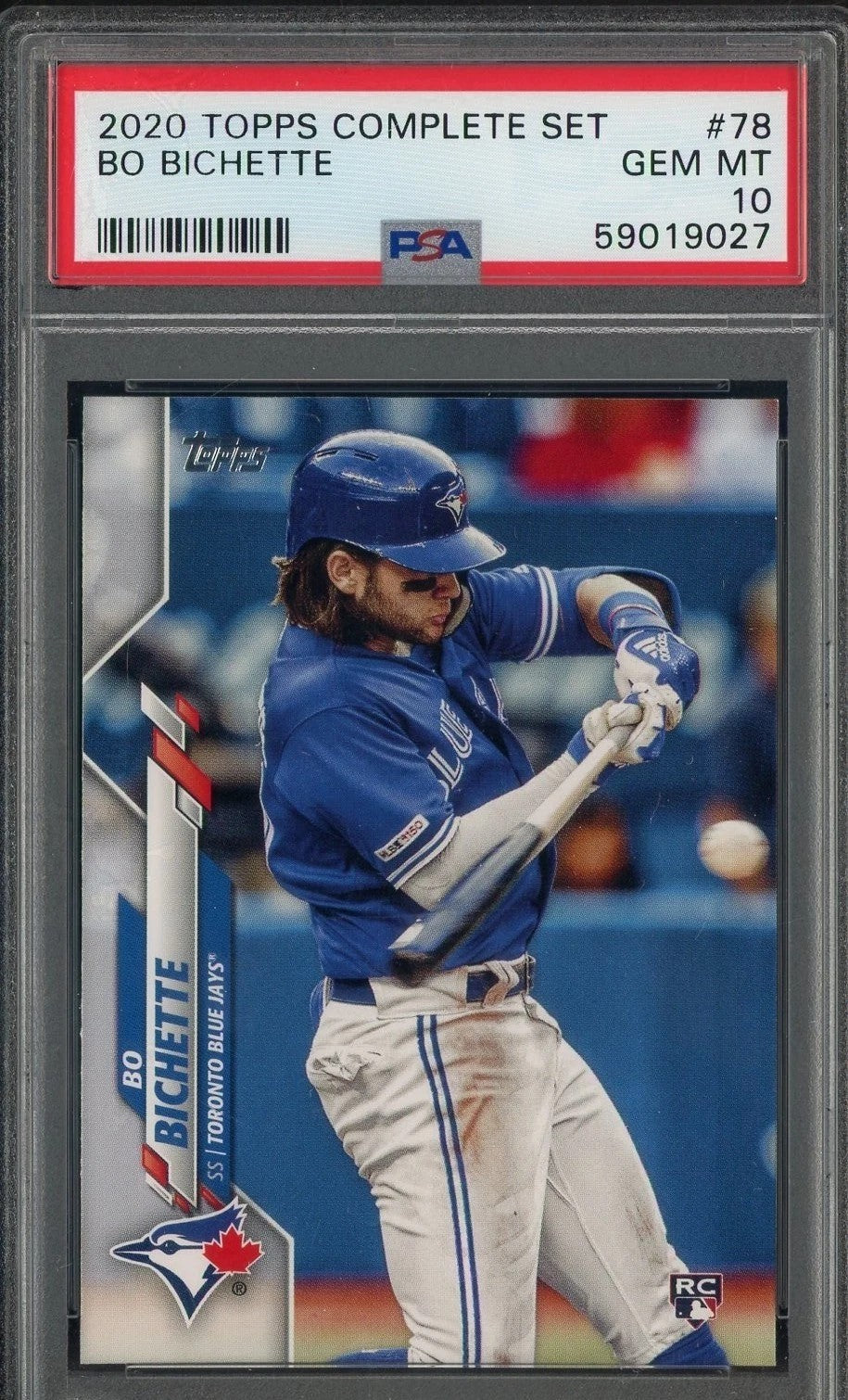 2020 Topps Complete Set Bo Bichette Graded Rookie Card #78 PSA 10