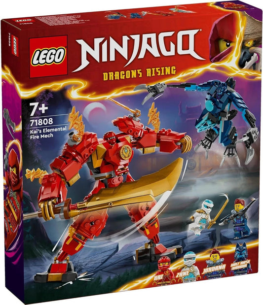 2024 LEGO Ninjago Dragons Rising Kai's Elemental Fire Mech Building Set