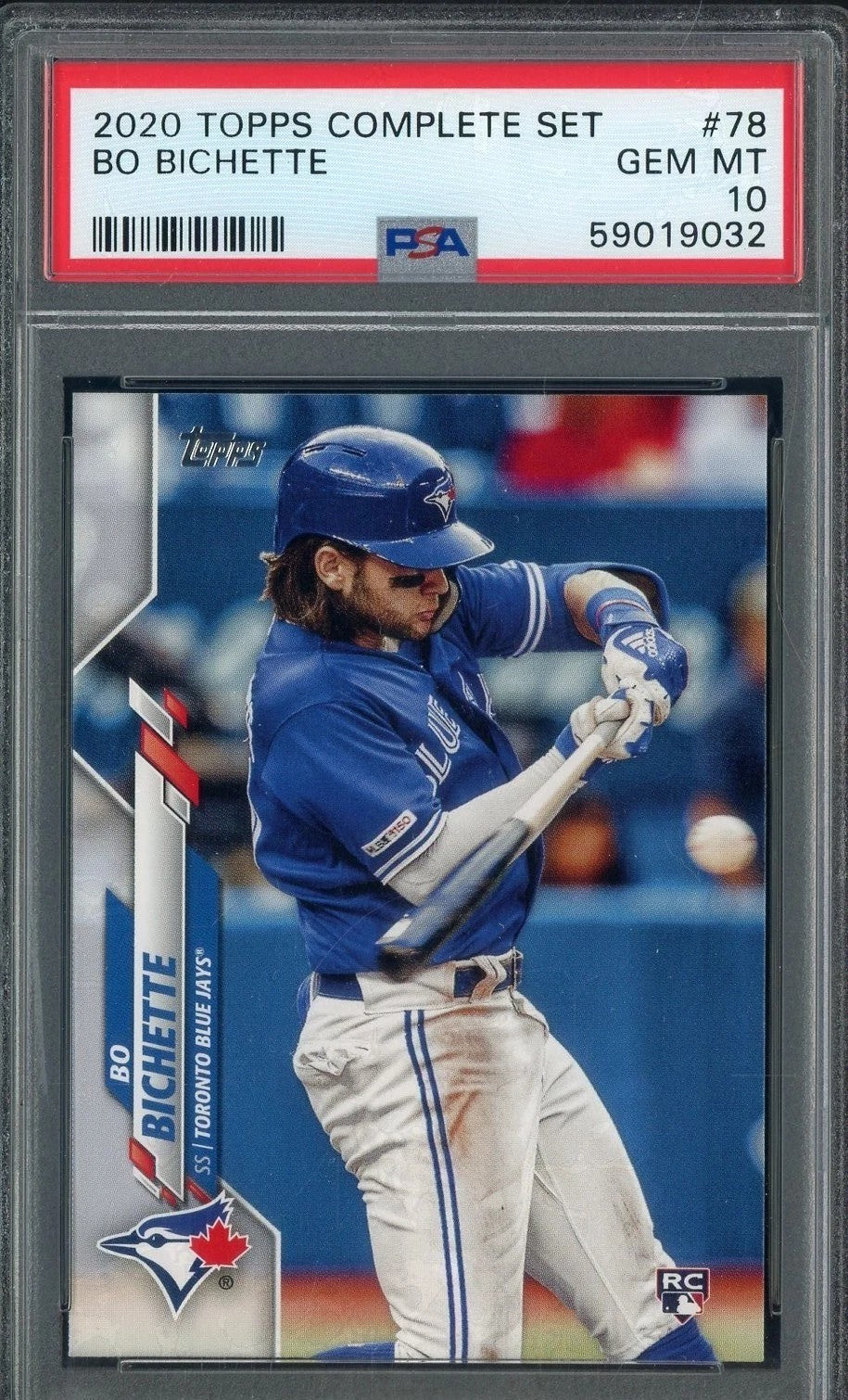 2020 Topps Complete Set Bo Bichette Graded Rookie Card #78 PSA 10