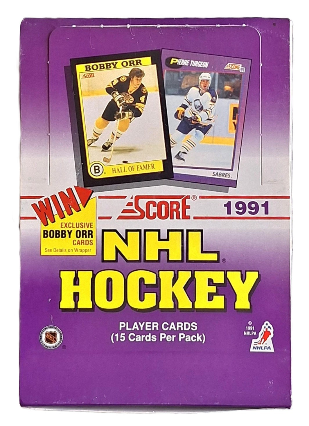 1991 Score American Hockey Card Wax Box (36 Packs) Possible Bobby Orr Autograph